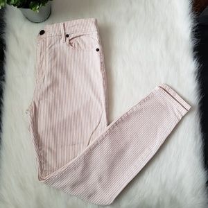 LOFT Pinstripe Skinny Jean